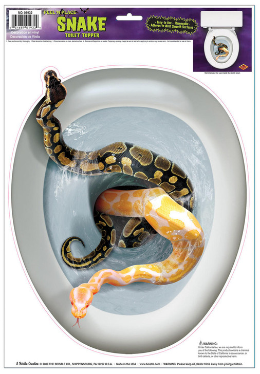 Beistle Beistle Snake Toilet Topper Peel N Pl