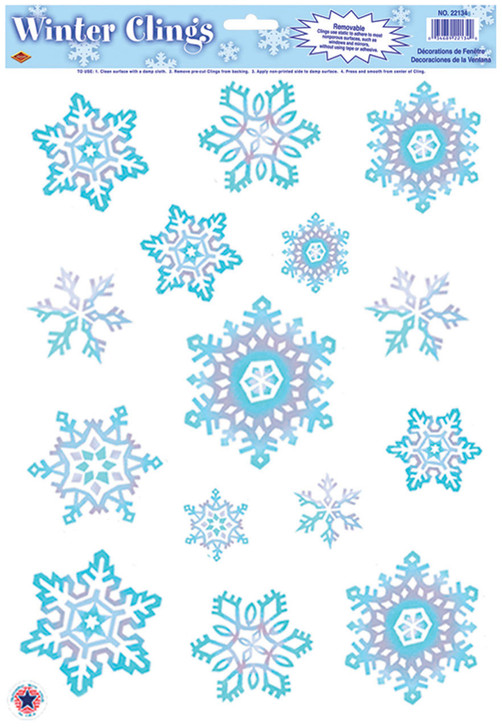 Beistle Beistle Crystal Snowflake Clings