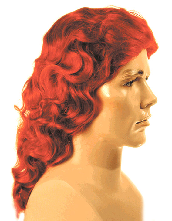 hercules costume wig red orange wavy long herculean wigs