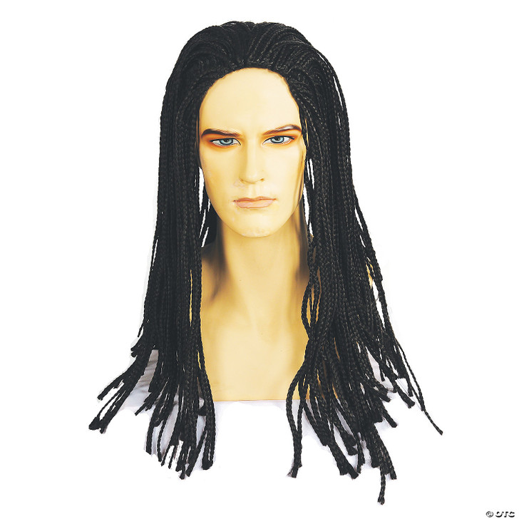 Men's Black Milly Vin Braid Wig