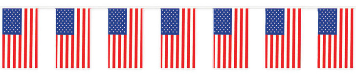 Beistle USA Flaggen-Banner – Outdoor, 18,3 M Lang, Wetterfest Aus Kunststofffolie Für Patriotische Partys