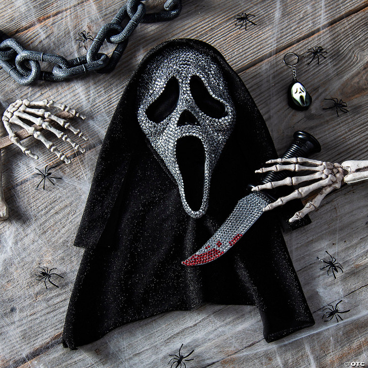 Exclusive Ghost Face Bling Mask, Knife & Light-Up Keychain Collectible Box Set