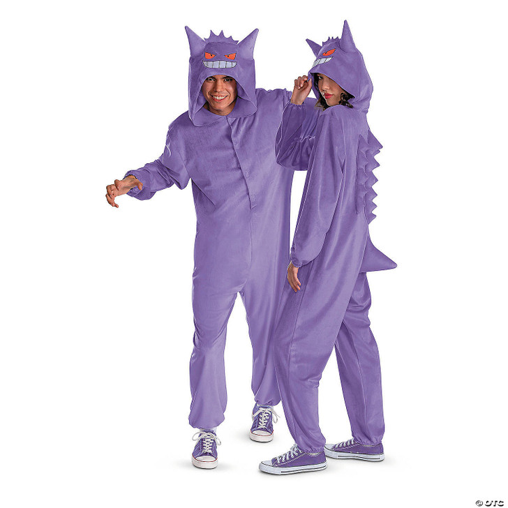 Adults Deluxe Pokémon Gengar Hooded Jumpsuit Costume