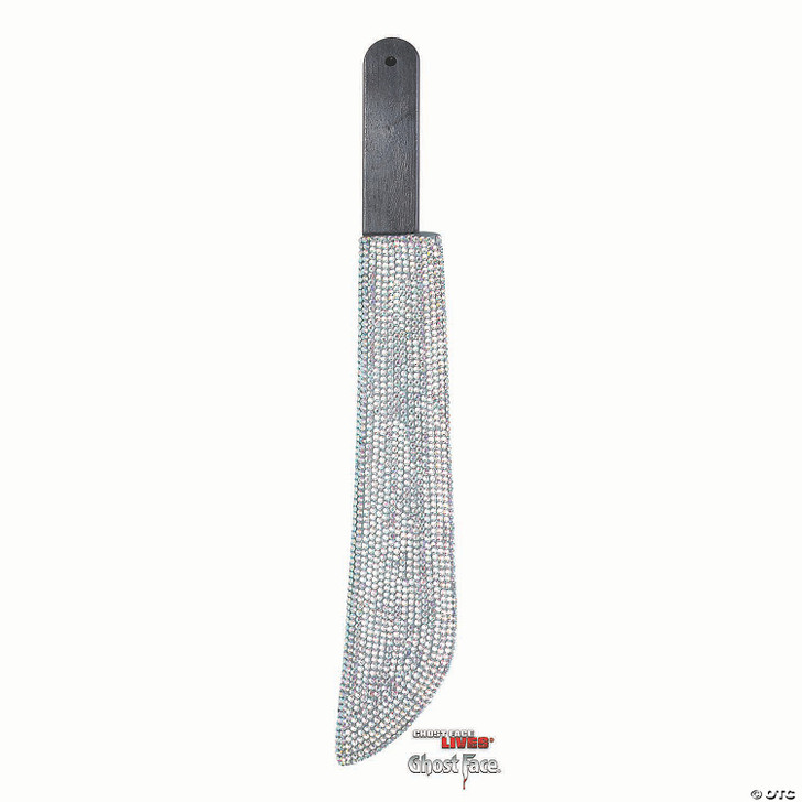 21" Scream Ghost Face Bling Machete with Rhinestones Costume Accessory