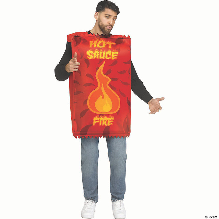 Adults Red Hot Sauce Tunic Costume