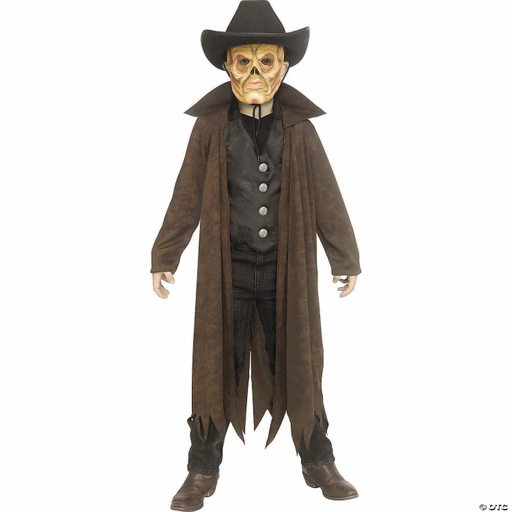 Kids Skeleton Ghoul Cowboy Costume