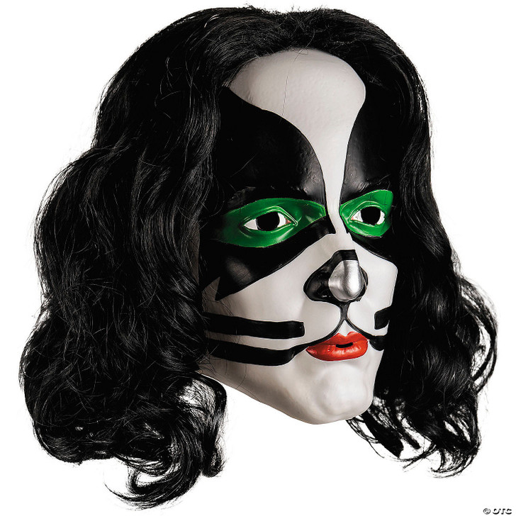 KISS Deluxe The Catman Overhead Plastic Mask with Wig