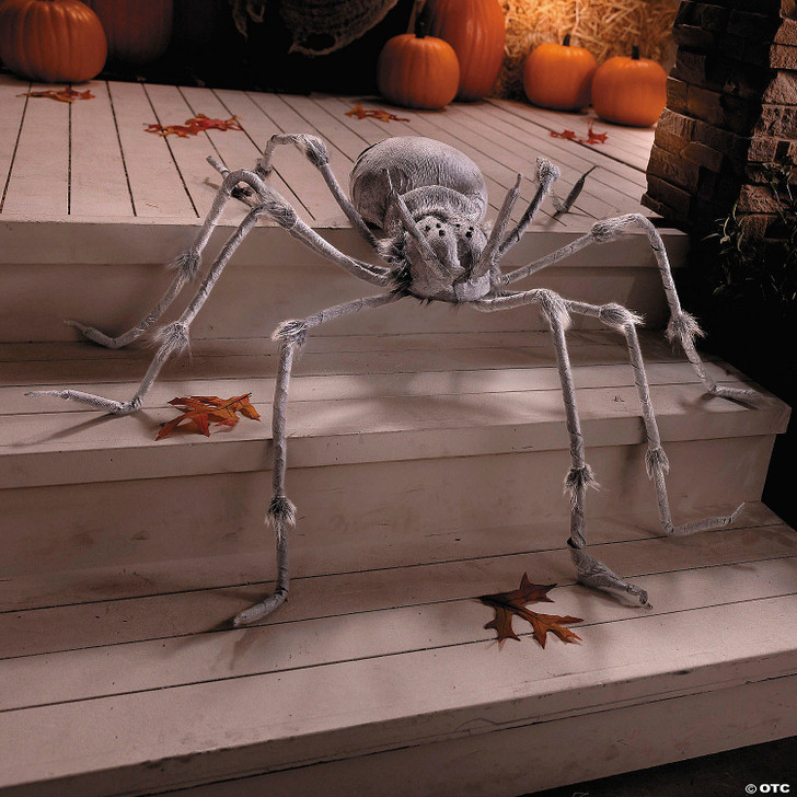4 Ft. 5" Grey Latex Spider Halloween Decoration
