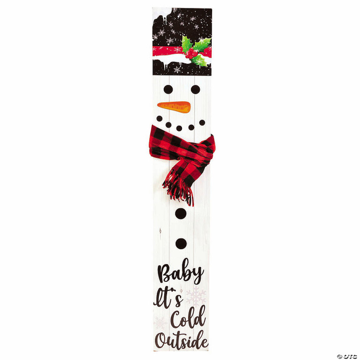4 Ft. Baby it's Cold Outside Snowman Porch Sign Christmas Decoration
