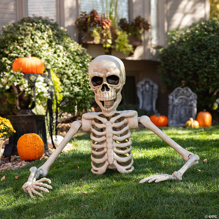 4 Ft. Posable Skeleton Grave Breaker Halloween Decoration