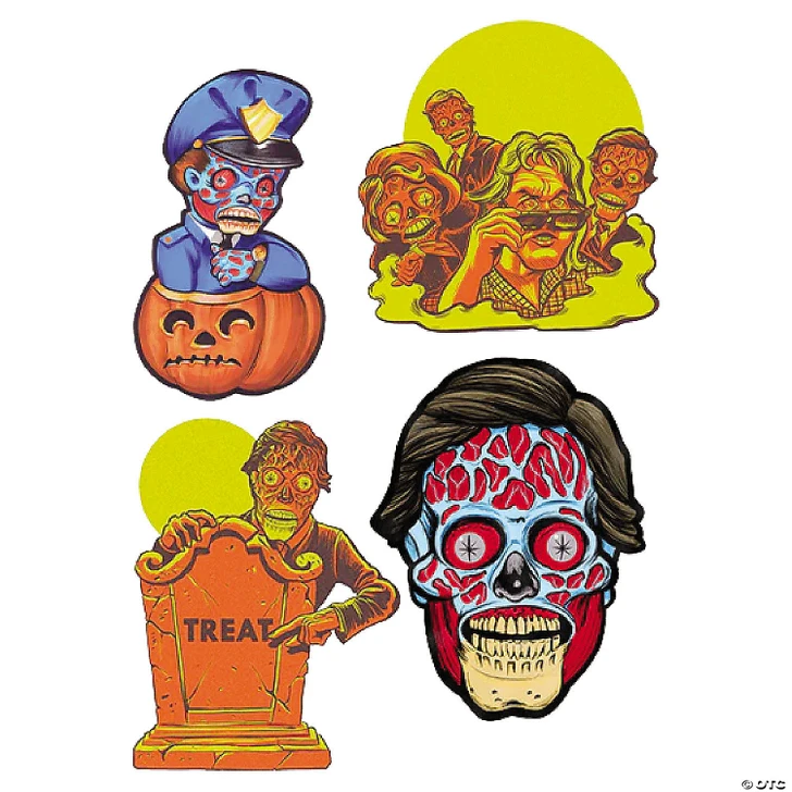 4 Pc. They Live Collection Series 1 Cutout Wall Decorations