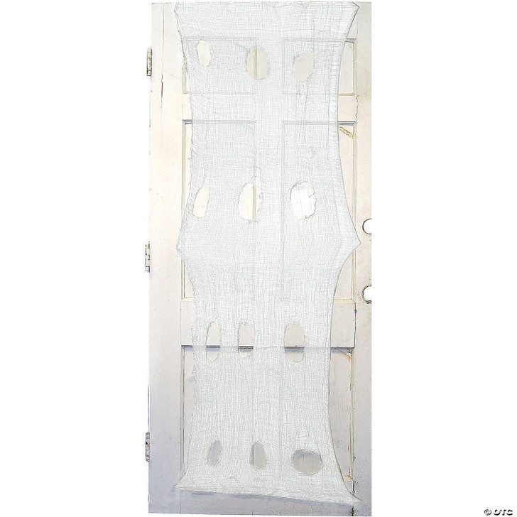 60" x 30" Cream Creepy Door Cloth Polyester Halloween Decoration