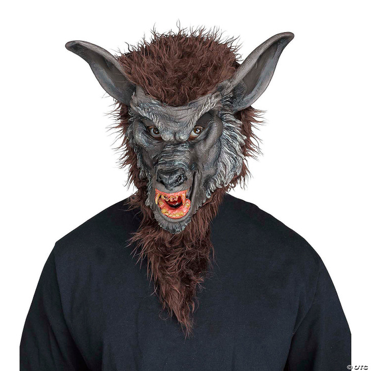 Brown Werewolf Mask with Teeth