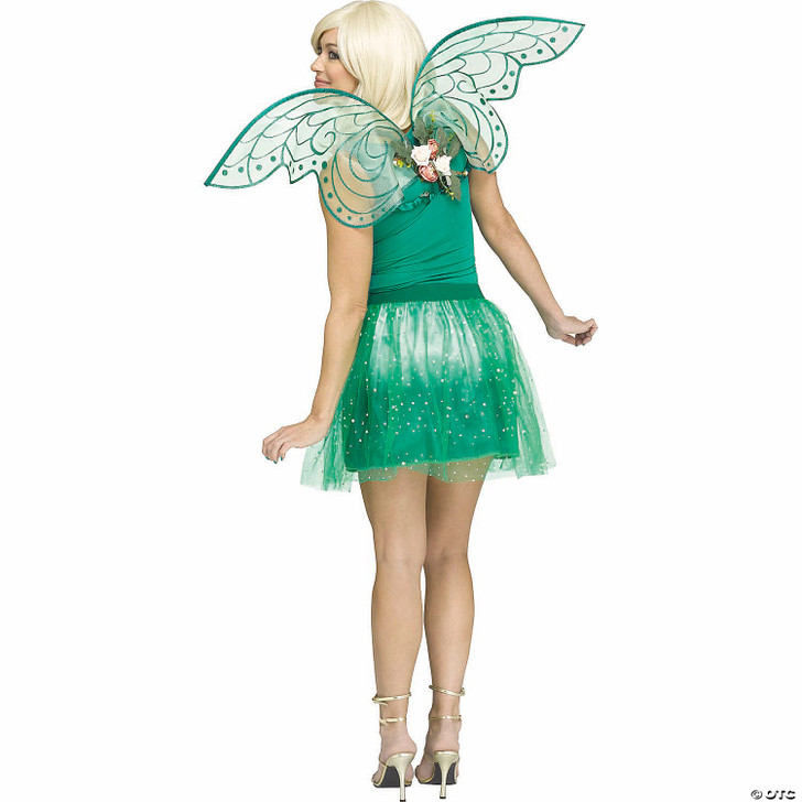 Adults Green Sparkle Wings Costume Accessory