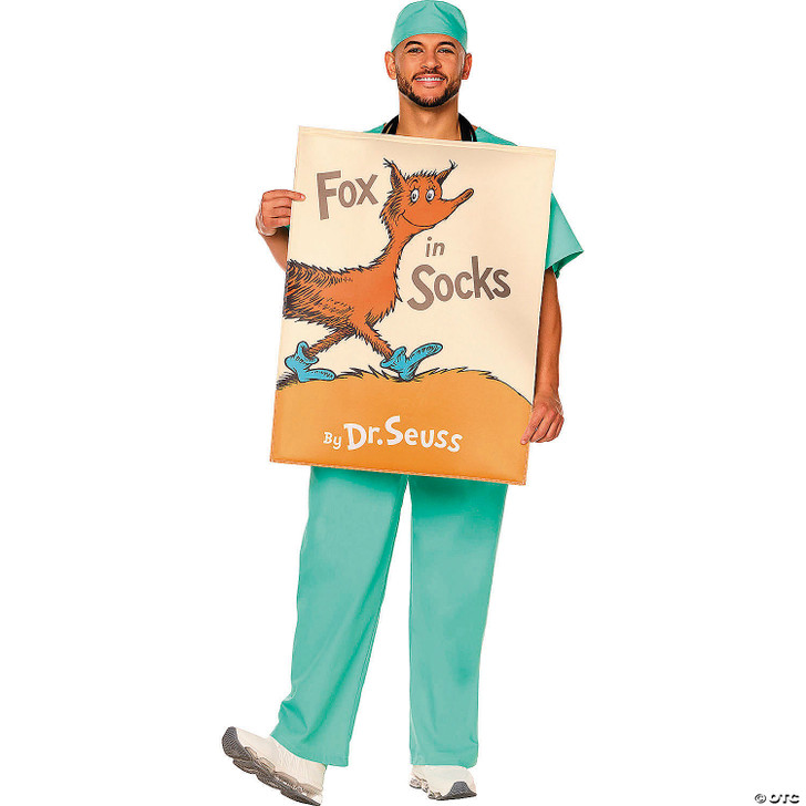Adults QUIK CHANGE Dr. Seuss Fox in Socks Book Cover Costume