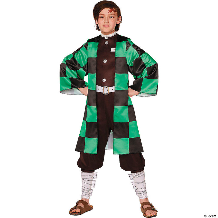 Kids Demon Slayer: Kimetsu no Yaiba Tanjiro Kamado Jumpsuit Costume