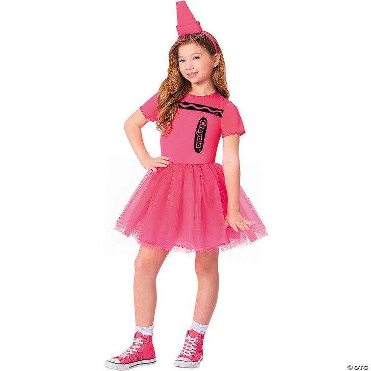 Kids Crayola Pink Crayon Box Dress Costume