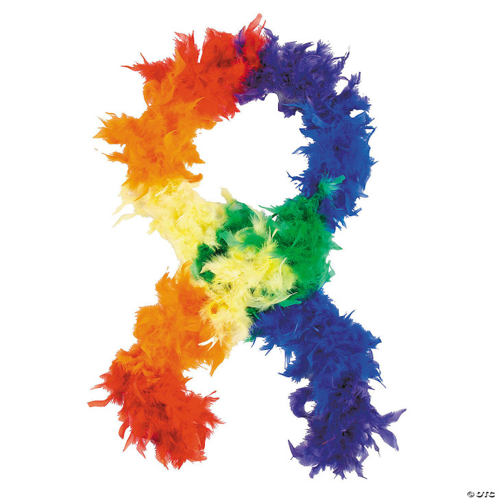 6 Ft. 40-Gram Traditional Rainbow Section Feather Boa