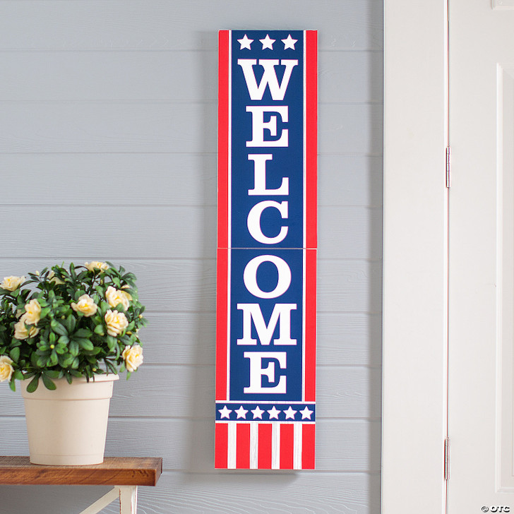 Patriotic Porch Welcome Sign