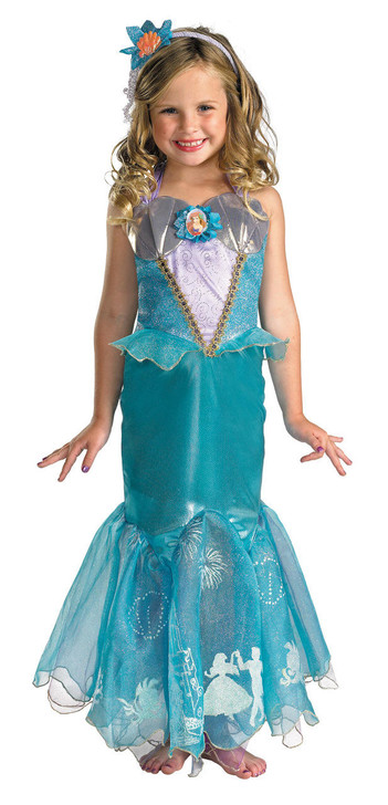 Disguise Girls Storybook Ariel Prestige Costume - the Little Mermaid