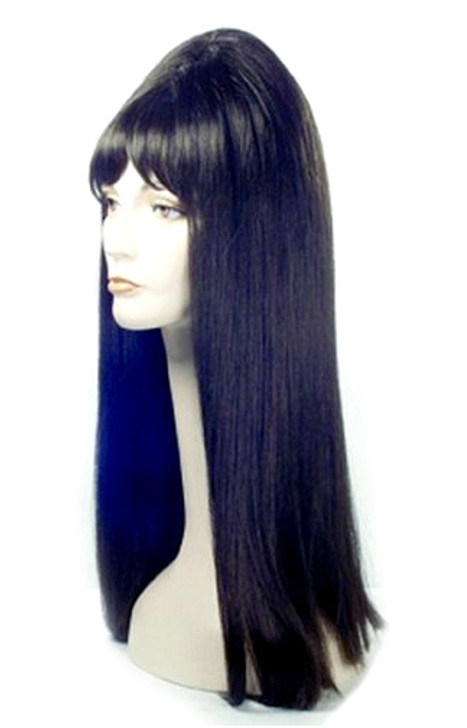 straight black Elvira Wig