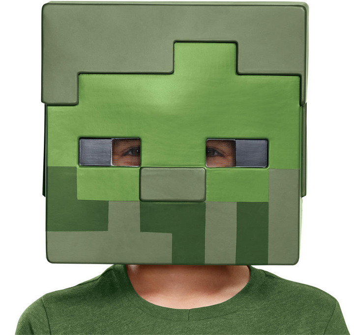 Disguise Disguise Childs Zombie Half Mask - Minecraft