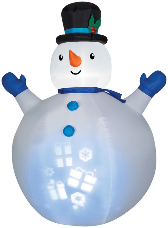 Gemmy Airblown Snowman Presents Projection Inflatable