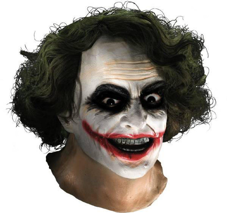 Rubies Deluxe Joker Full Latex Mask with Hair - Dark Knight Trilogy
