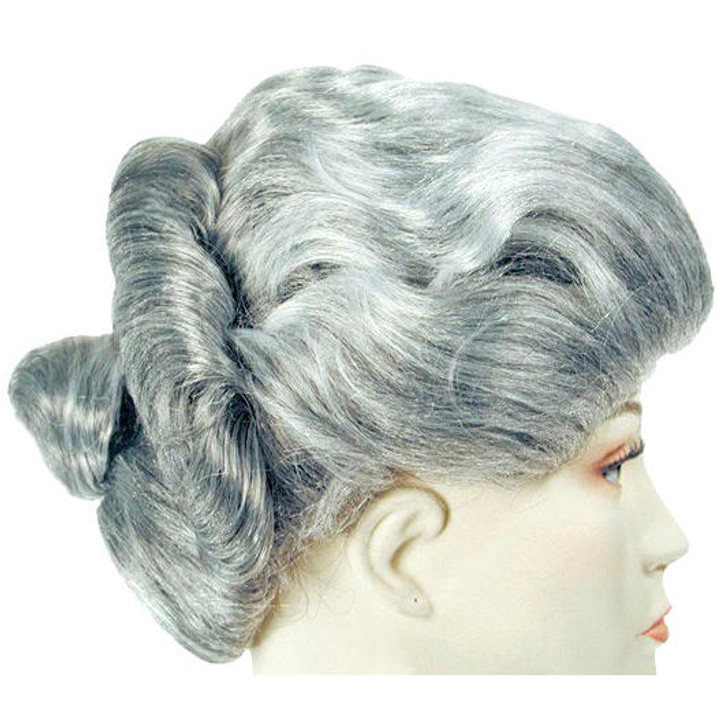 Lacey 19th Century Grey Granny Costume Wig