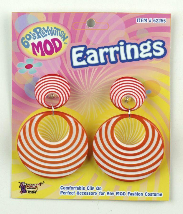 Forum Novelties Forum Novelties Mod Orange Swirl Earrings
