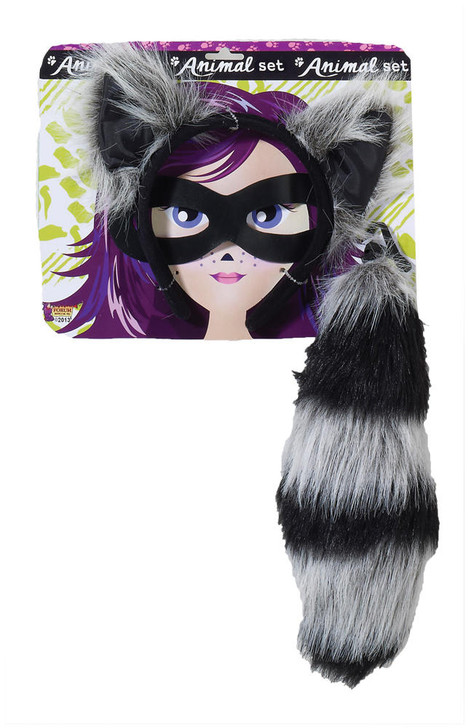 Forum Novelties Forum Novelties Raccoon Tail and Mask Kit