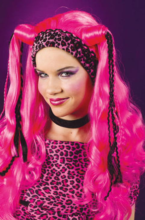 Fun World Fun World Diva Pink Wig