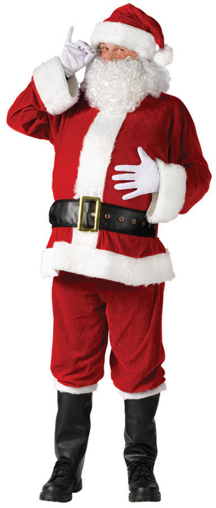 Fun World Fun World Mens Santa Suit Complete Velour