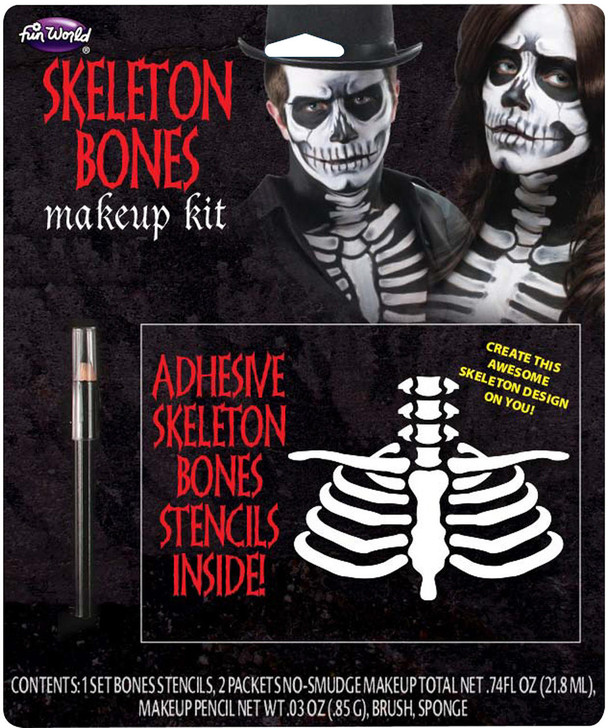 Fun World Fun World Skeleton Makeup Kit Skeleton B