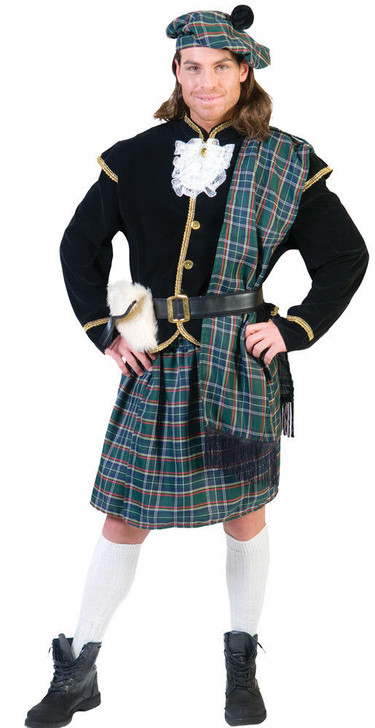 Funny Fashion Funny Fashion Scottish Clansman Green Costume