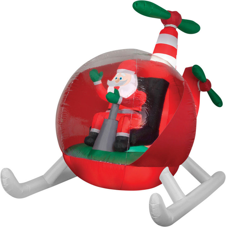 Gemmy Gemmy Airblown Helicopter Santa Inflatable
