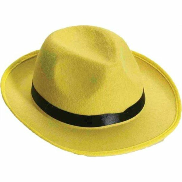 Hat Yellow Fedora Adult