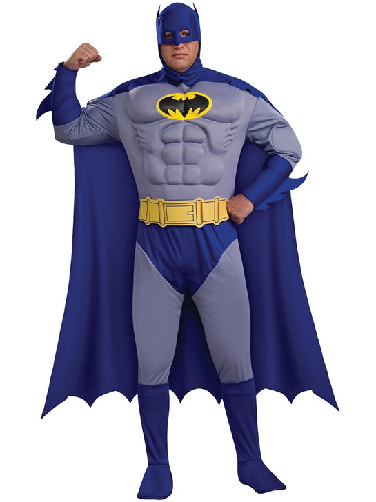 Rubies Mens Plus Size Deluxe Batman Costume - Brave and the Bold