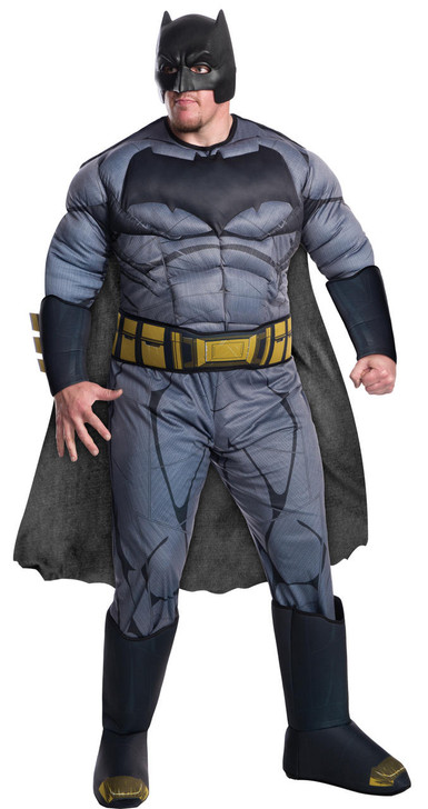Rubies Mens Plus Size Deluxe Batman Costume - Dawn of Justice
