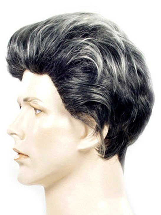 Lacey Black and White Mens Pompadour Wig