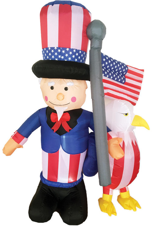 Morris Costumes Morris Costumes 6 Inflatable Uncle Sam with Eagle