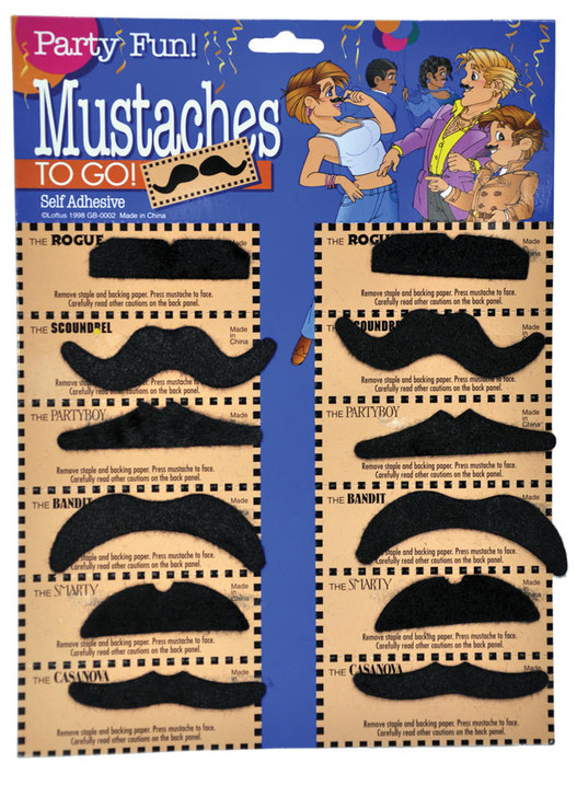 Morris Costumes Morris Costumes Mustaches - Card of 12