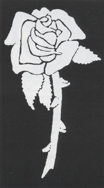 Morris Costumes Morris Costumes Stencil Rose with Stem Brass