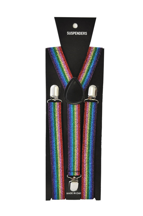 Morris Costumes Morris Costumes Suspenders Glitter Rainbow