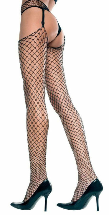 Music Legs Music Legs Garter/Stocking Spandex Black