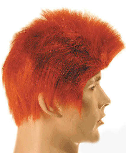 Red Riddler Villain Costume Wig | Spiky Orange-Red