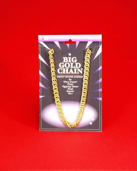 Forum Novelties Jumbo Gold Chain – XXL Goldkette Für 80er Kostüm & Mottoparty