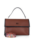 MARRONE | Borsa a mano CLELIA in pelle martellata