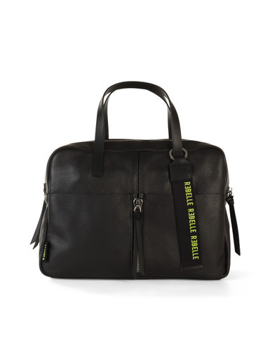 NERO | Borsa a mano in pelle grana dollaro SELENE