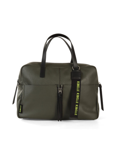 VERDE SCURO | Borsa a mano in pelle grana dollaro SELENE